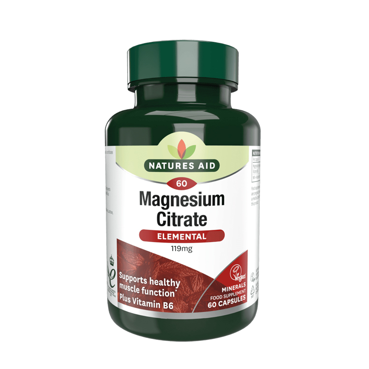 Natures Aid Magnesium Citrate Elemental 119mg 60 Caps